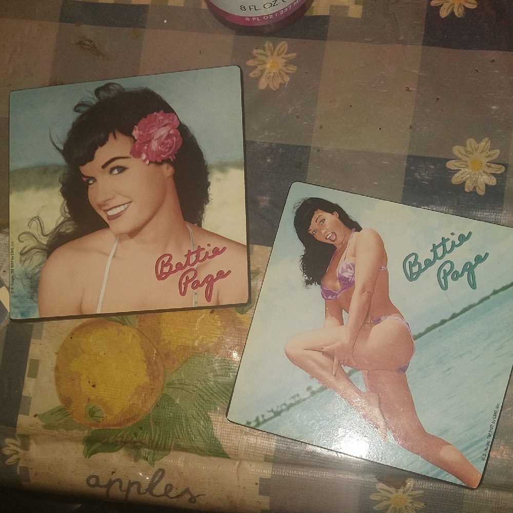 Bettie Page Bath & Body Coasters - Multicolor